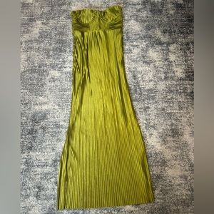 Women’s strapless green dress. New with tags size small